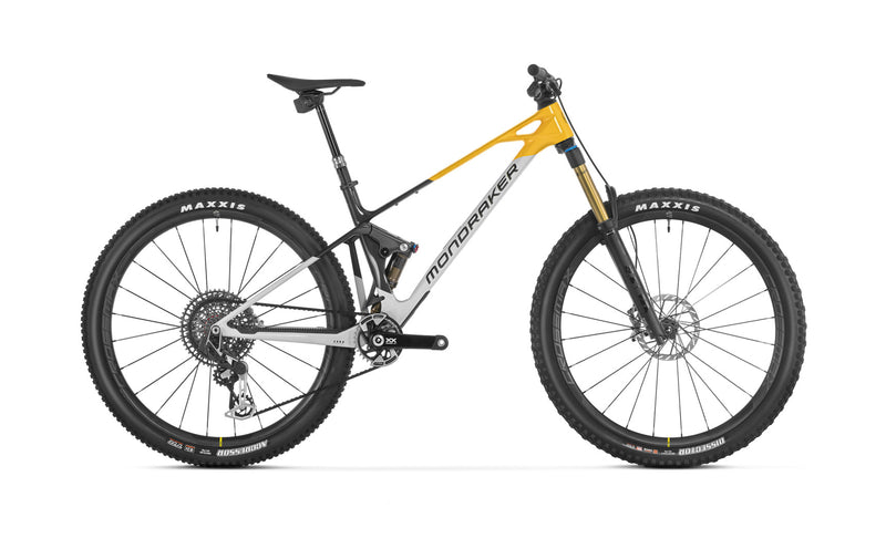 Mondraker RAZE CARBON RR SL 29" TRAIL Mountain Bike - Gray/Carbon/Yellow