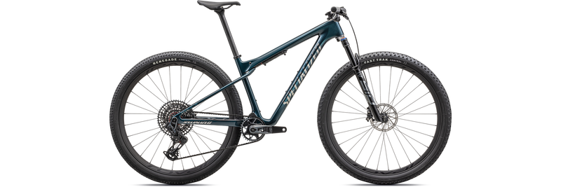 2023 Specialized Epic World Cup Pro 29" Carbon Mountain Bike - Large, GLOSS DEEP LAKE METALLIC / CHROME