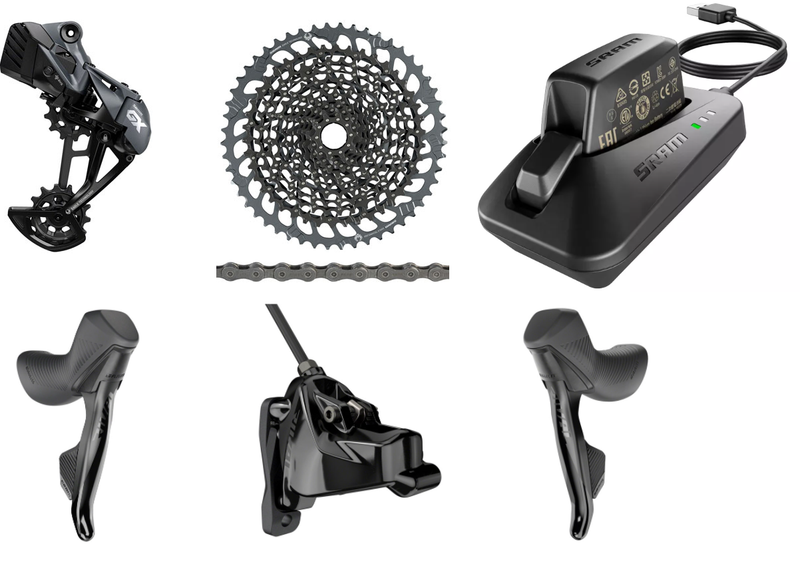 SRAM Rival GX AXS Mullet Groupset - Rival eTap HRD Shifters, GX AXS Rear Derailleur, Battery/Charger, Chain & Cassette